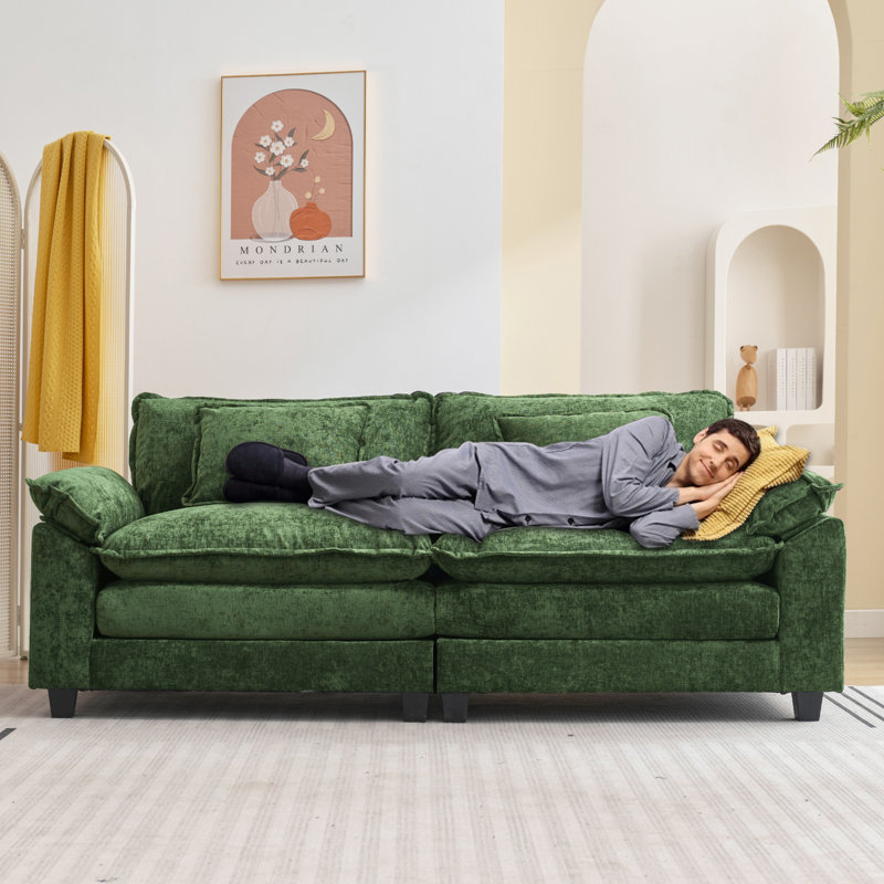 Latitude Run® Adonia 86“ Comfy Cloud Couch Loveseat Sofa for